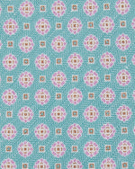 Load image into Gallery viewer, Silk/Linen Print Tie in Seafoam/Pink Medallion
