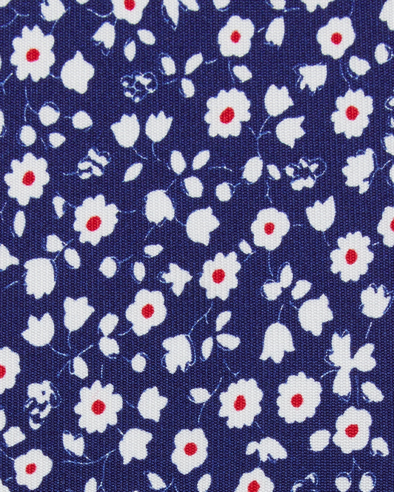 Silk Print Tie in Navy/Chalk/Red Floral