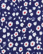 Load image into Gallery viewer, Silk Print Tie in Navy/Chalk/Red Floral
