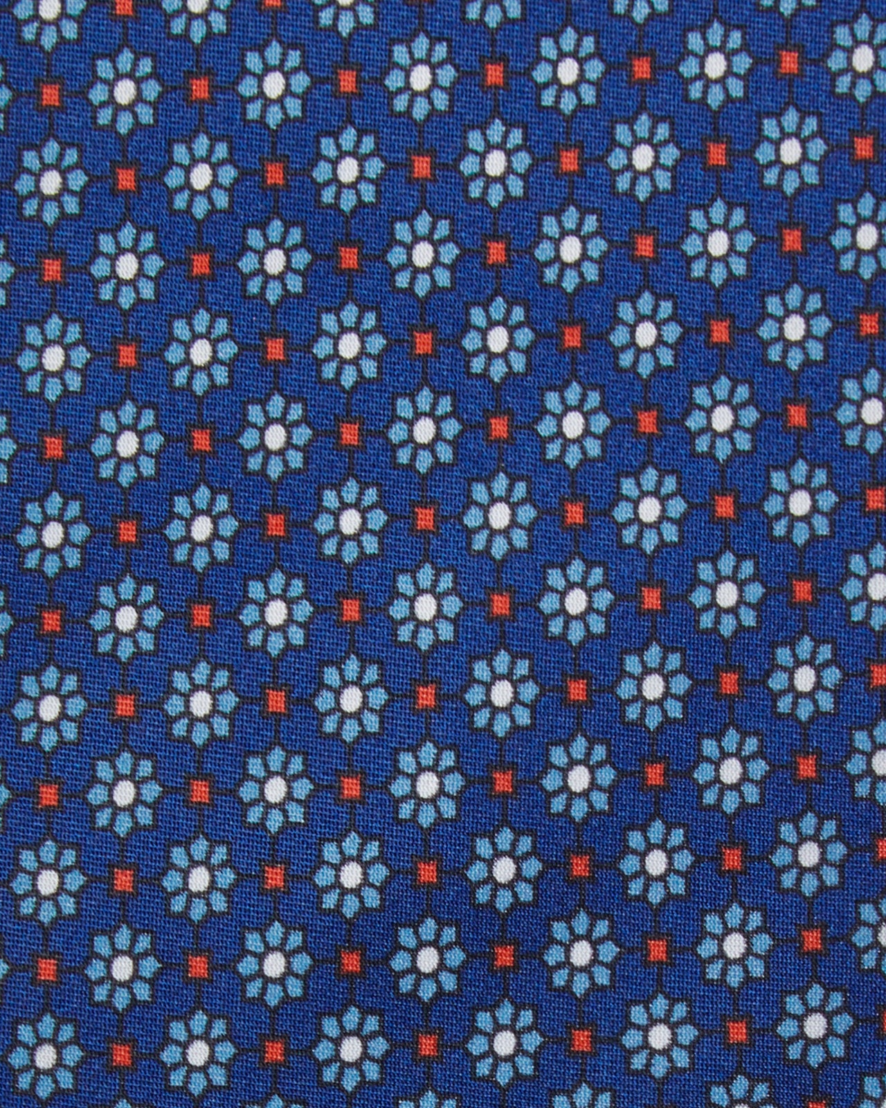 Silk Print Tie in Navy/Aegean Flower
