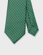 Load image into Gallery viewer, Silk Print Tie in Green/Aegean Flower
