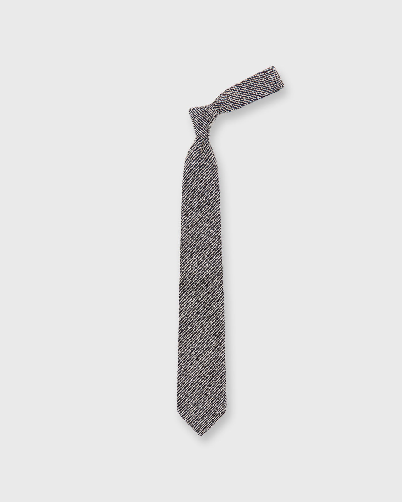 Silk Jacquard Tie in Midnight/Bone
