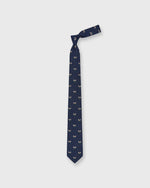 Load image into Gallery viewer, Silk Club Tie in Navy/Bone Racket
