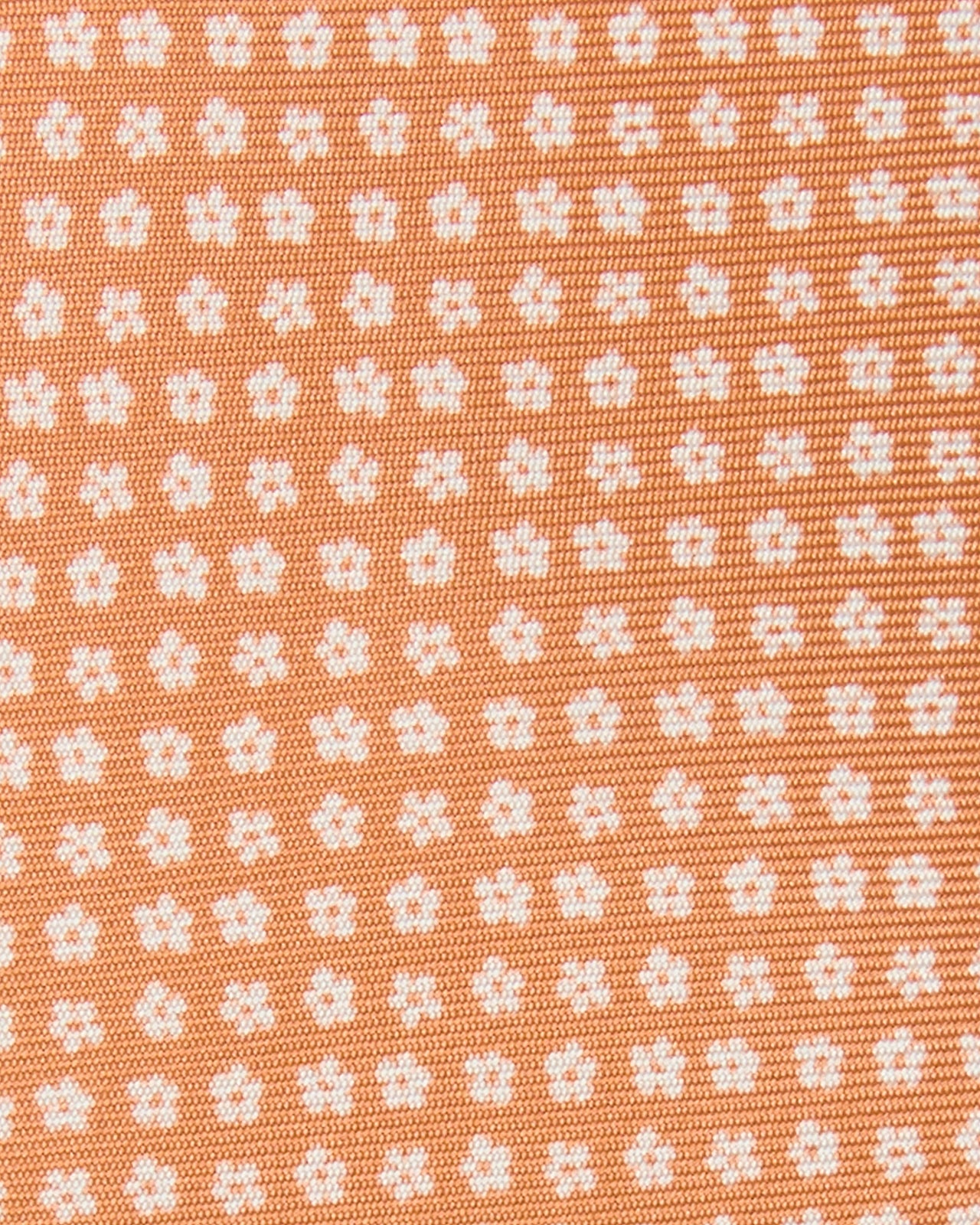 Silk Print Tie in Persimmon/Chalk Mini Floral