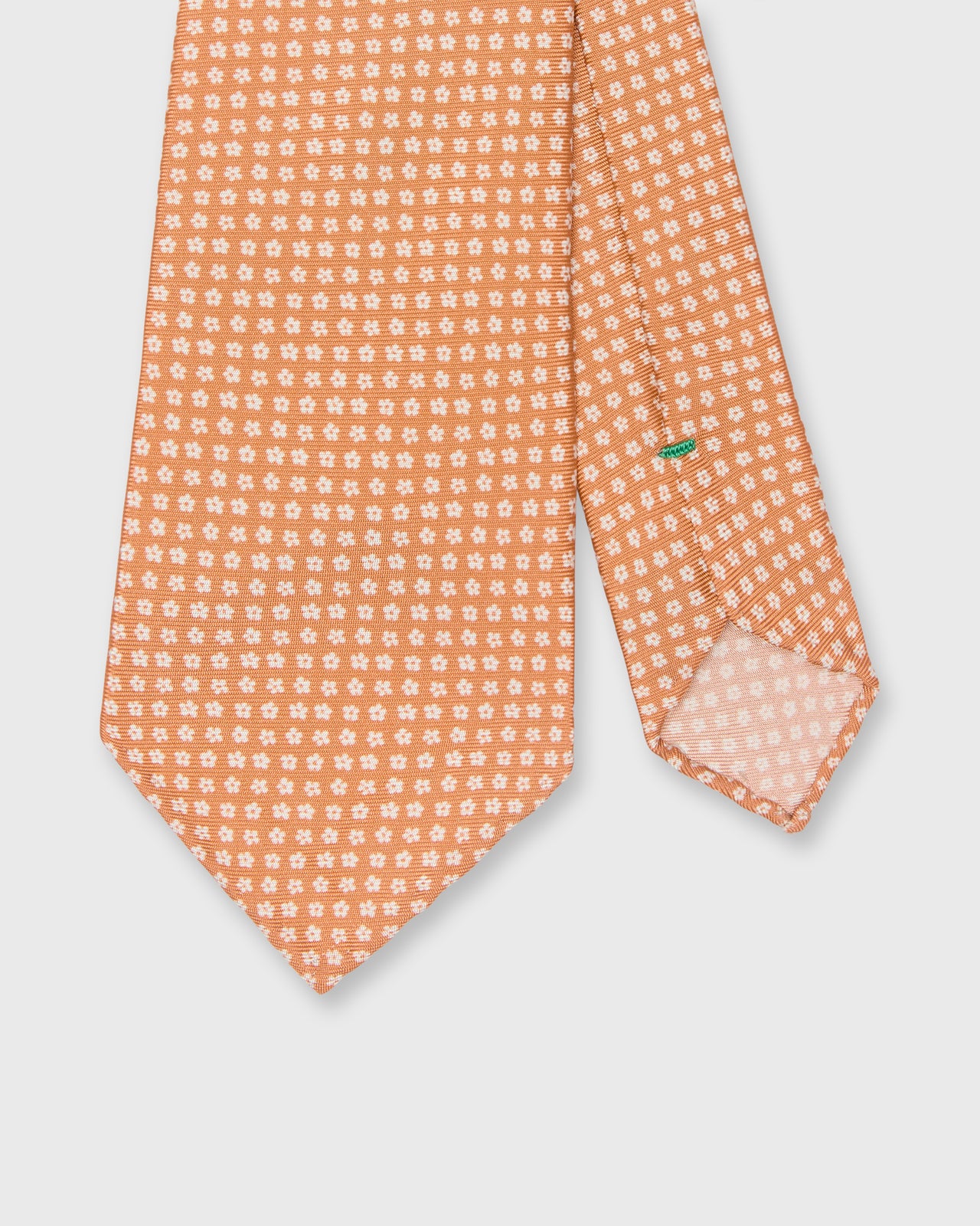 Silk Print Tie in Persimmon/Chalk Mini Floral