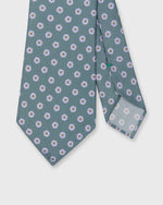 Load image into Gallery viewer, Silk Print Tie in Air Force/Chalk/Orange Flower
