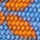 Silk Print Tie in Blue/Orange/Chalk Floral