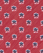 Load image into Gallery viewer, Silk/Linen Print Tie in Red/Midnight/Chalk Flower
