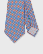 Load image into Gallery viewer, Silk Print Tie in Blue/Red Diamond Tile Print
