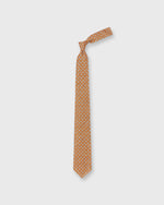 Load image into Gallery viewer, Linen Print Tie in Orange/Bone/Blue Foulard
