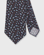Load image into Gallery viewer, Silk Print Tie in Navy/Beet/Sky Floral
