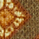 Linen Pocket Square in Brown/Orange Medallion