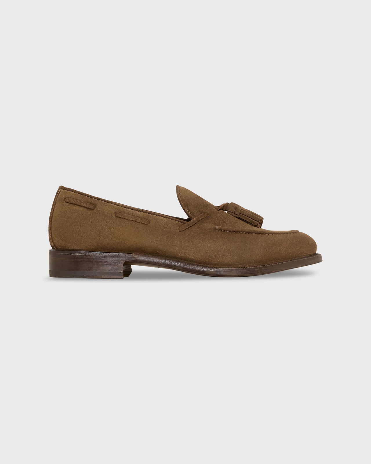 Italian Tassel Loafer in Acorn Suede