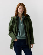 Load image into Gallery viewer, Bea Cashpad Jacket in Olive Dry Waxed Poplin
