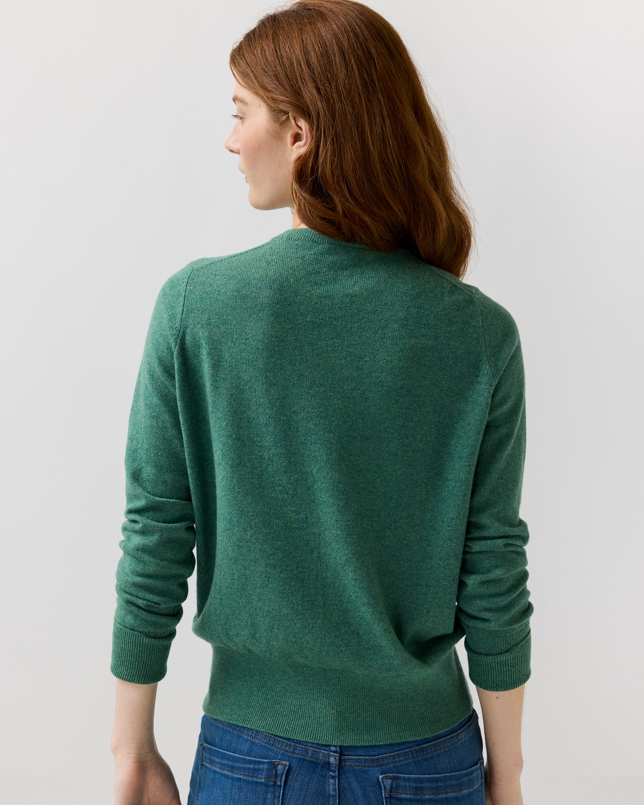 Kit Crewneck Sweater in Lovat Cashmere