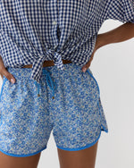 Load image into Gallery viewer, Boy Shorts in Blue Betsy Ann Liberty Fabric
