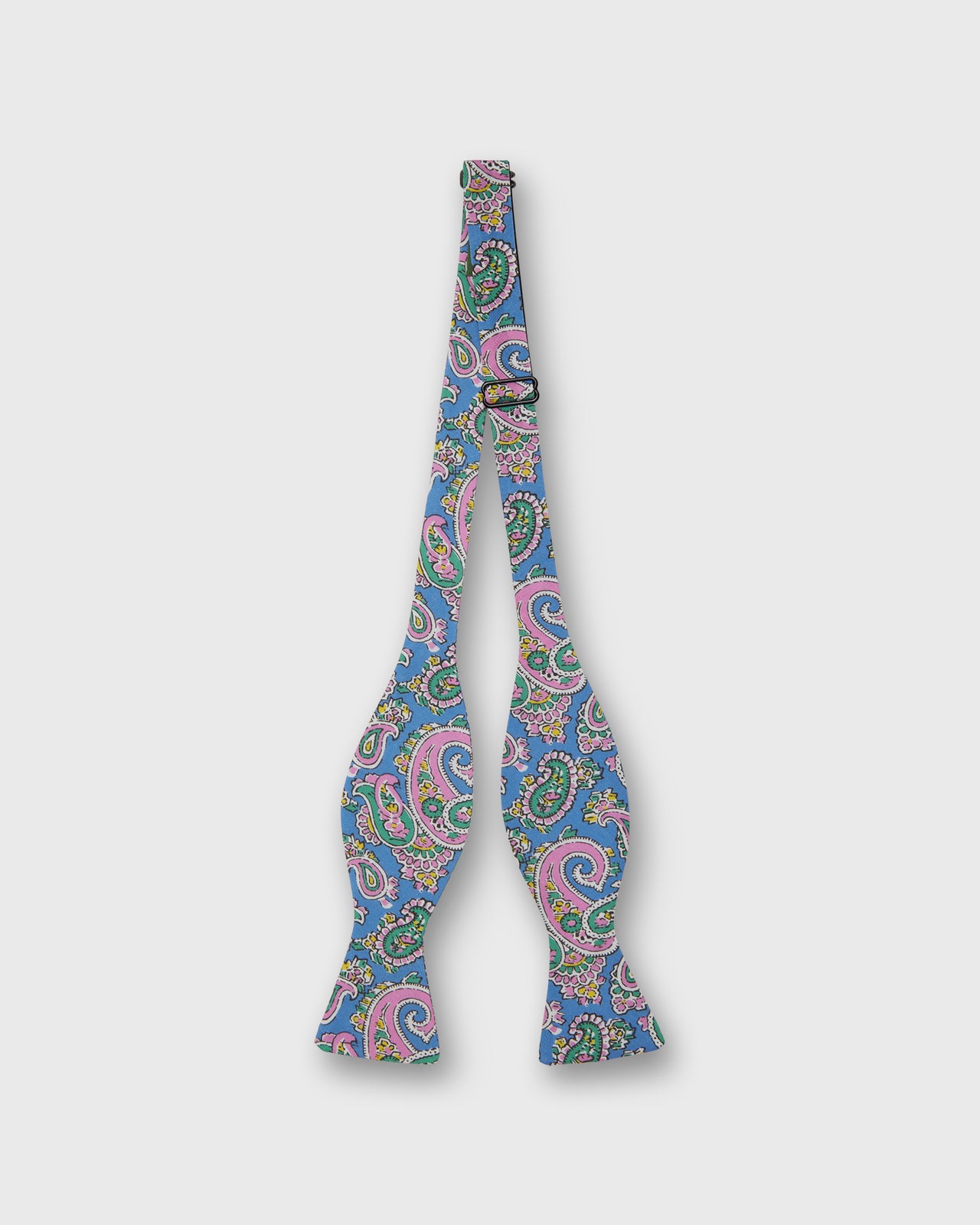Silk Bow Tie in Blue Italian Paisley