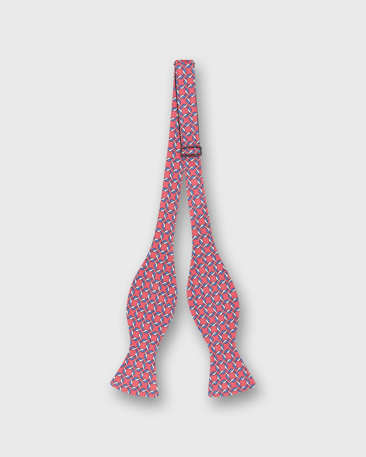 Silk Bow Tie in Coral Diamond Links