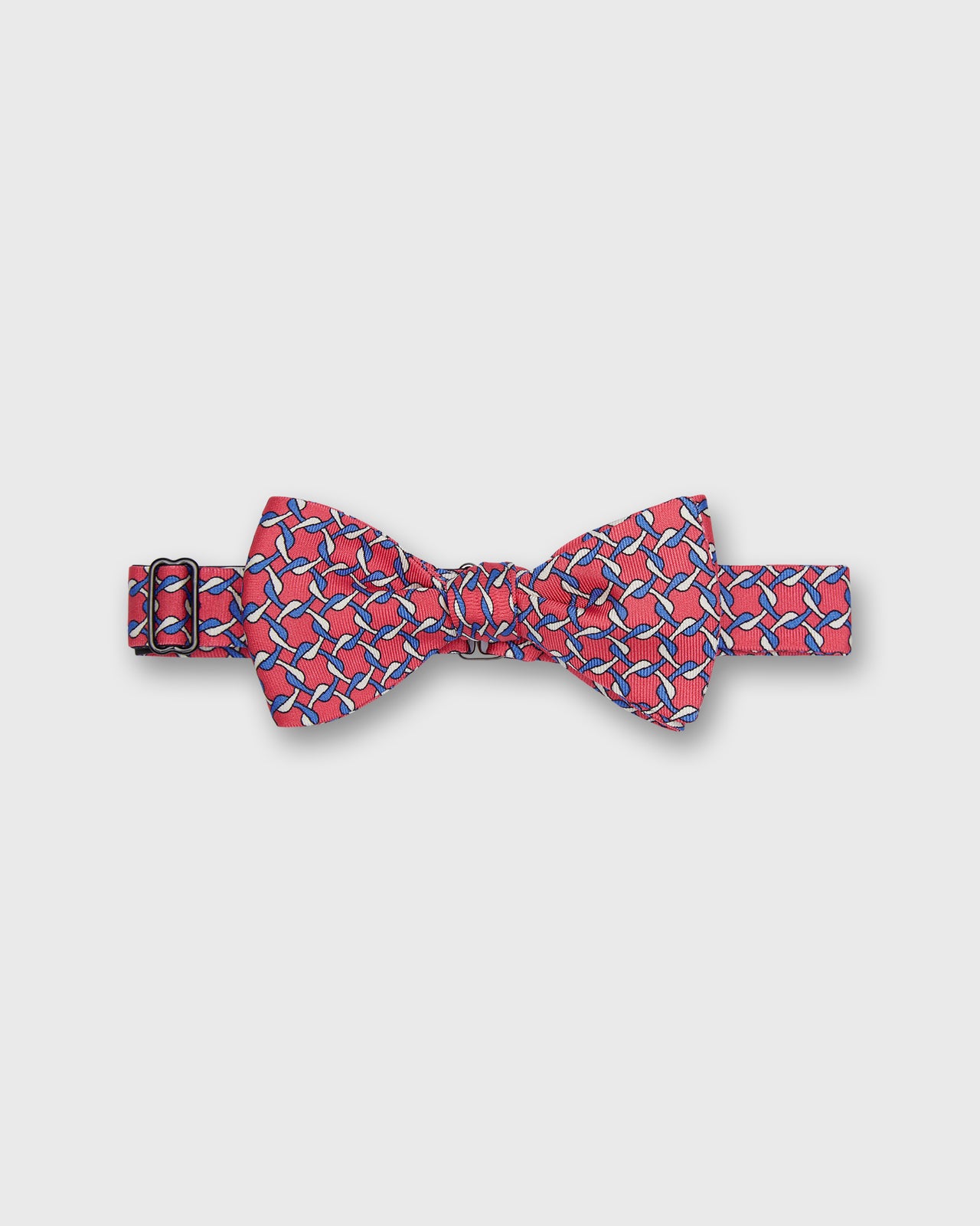 Silk Bow Tie in Coral Diamond Links