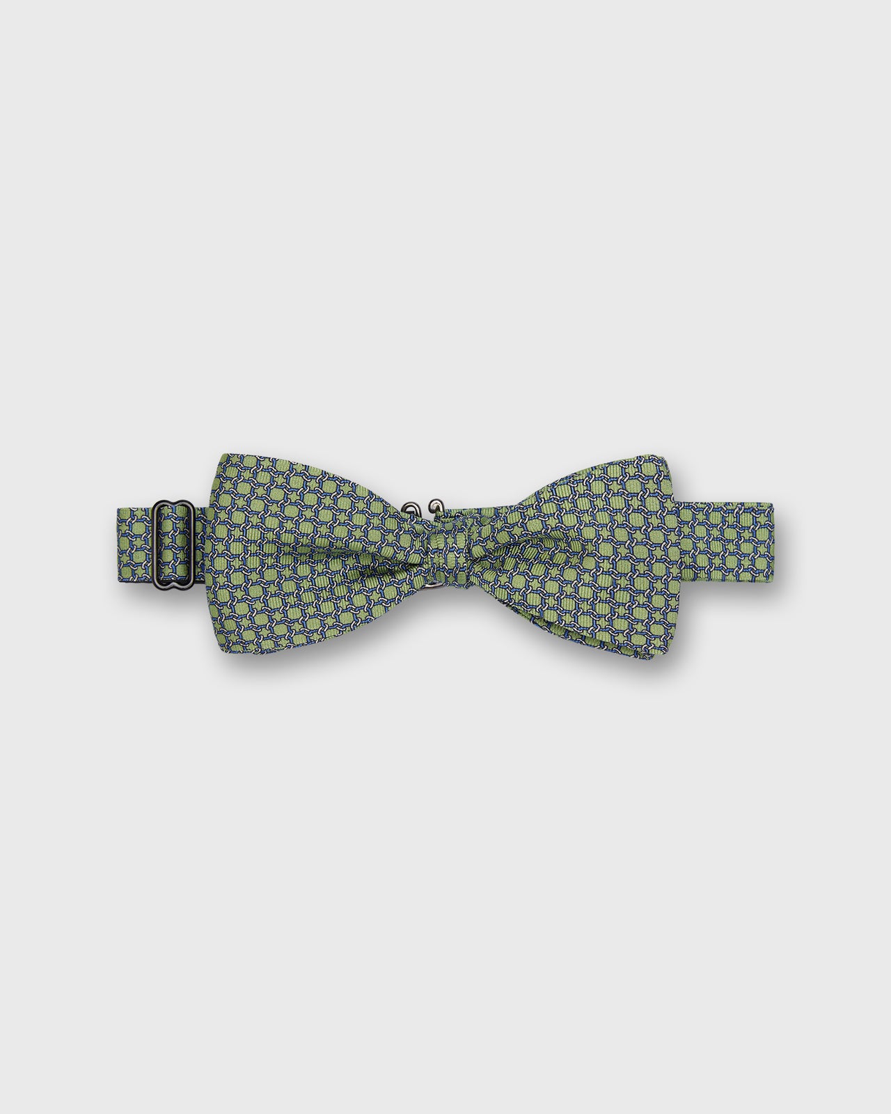 Silk Bow Tie in Sage Circle Links