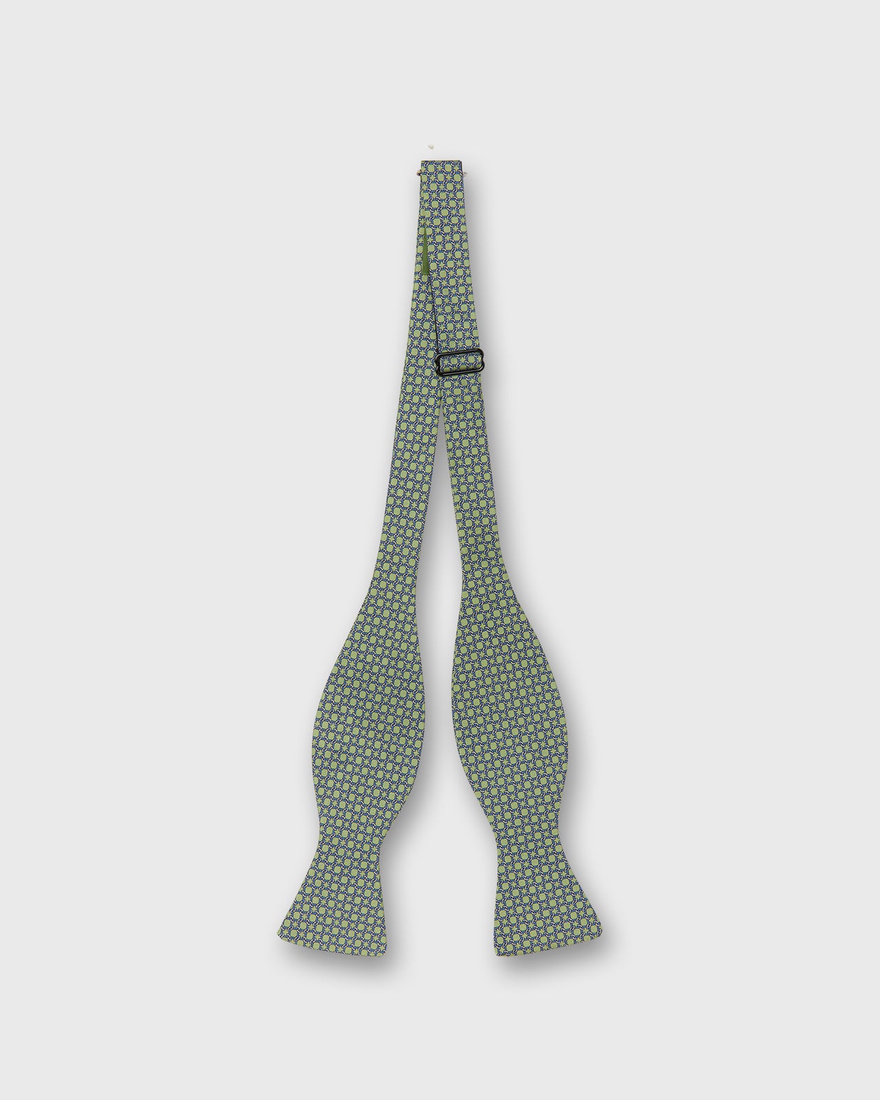 Silk Bow Tie in Sage Circle Links