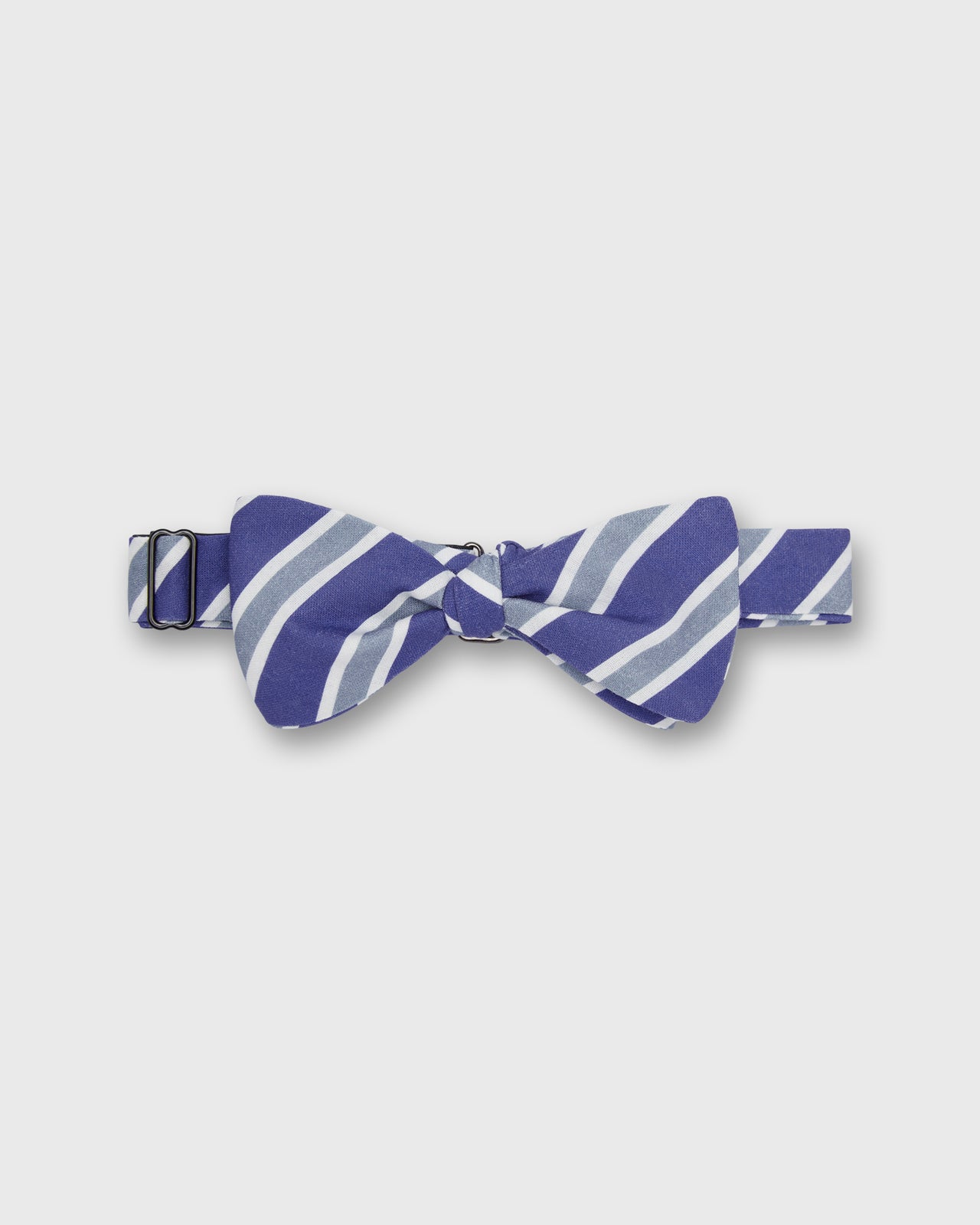 Cotton Bow Tie in Blue/Gray Clearwood Stripe