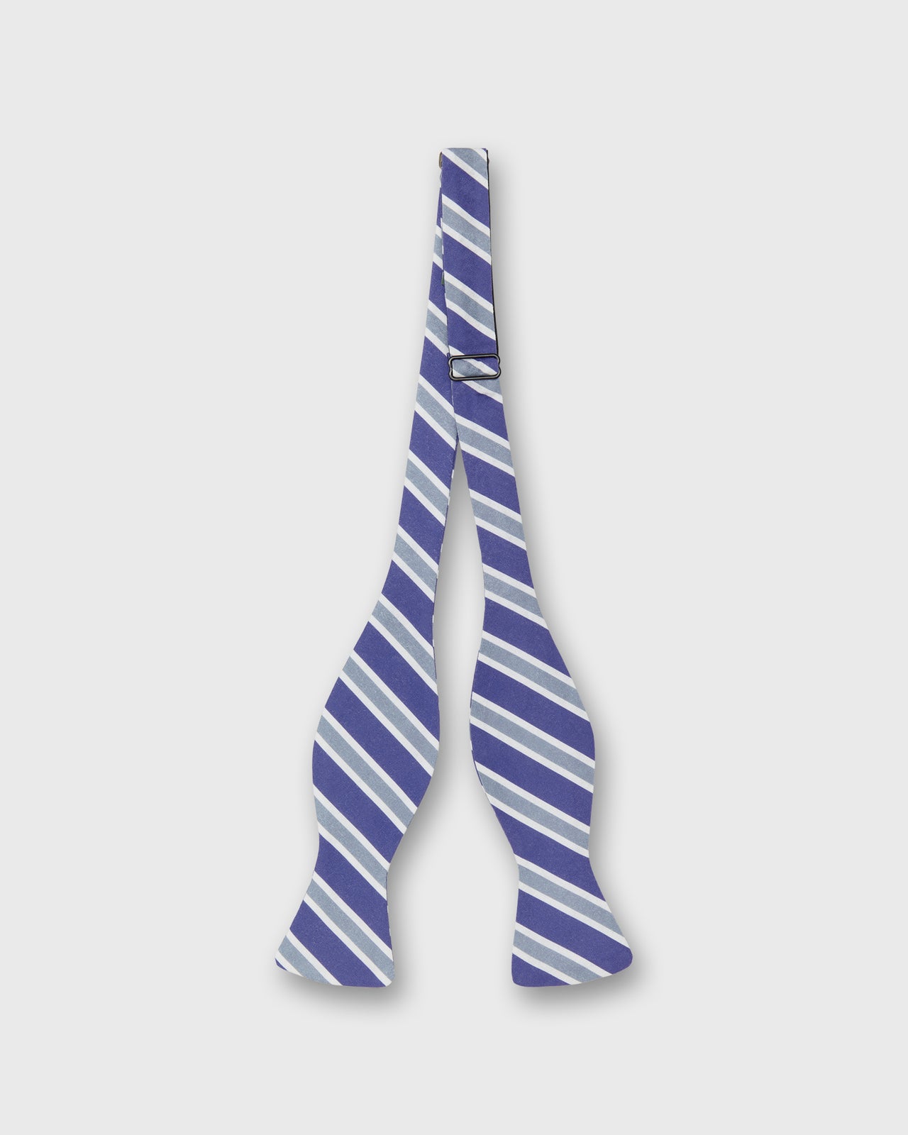Cotton Bow Tie in Blue/Gray Clearwood Stripe