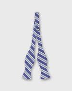 Load image into Gallery viewer, Cotton Bow Tie in Blue/Gray Clearwood Stripe
