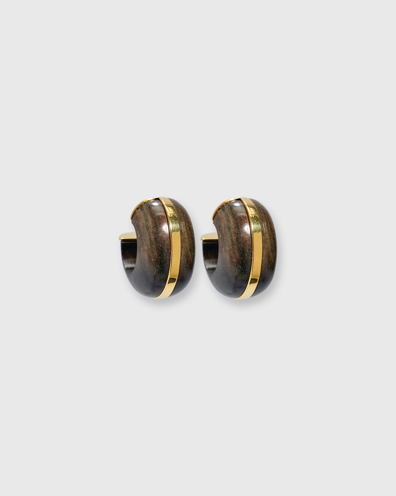 Halo Hoop Earrings in Acacia Wood