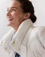 Load image into Gallery viewer, Sateen Nylon Short Jacket in White
