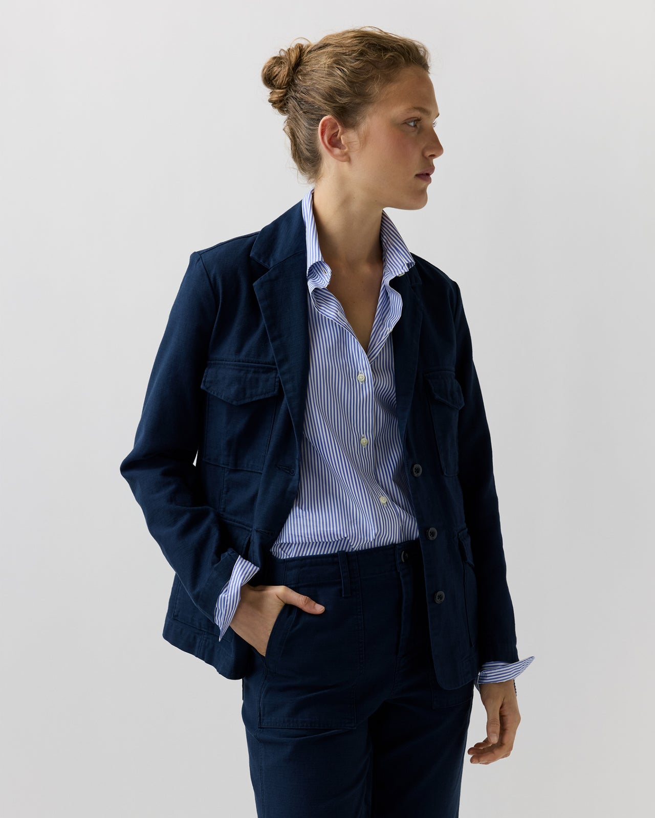 Military Jacket in Marine