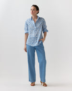 Load image into Gallery viewer, Tomboy Popover Shirt in Blue Sambourne Liberty Fabric
