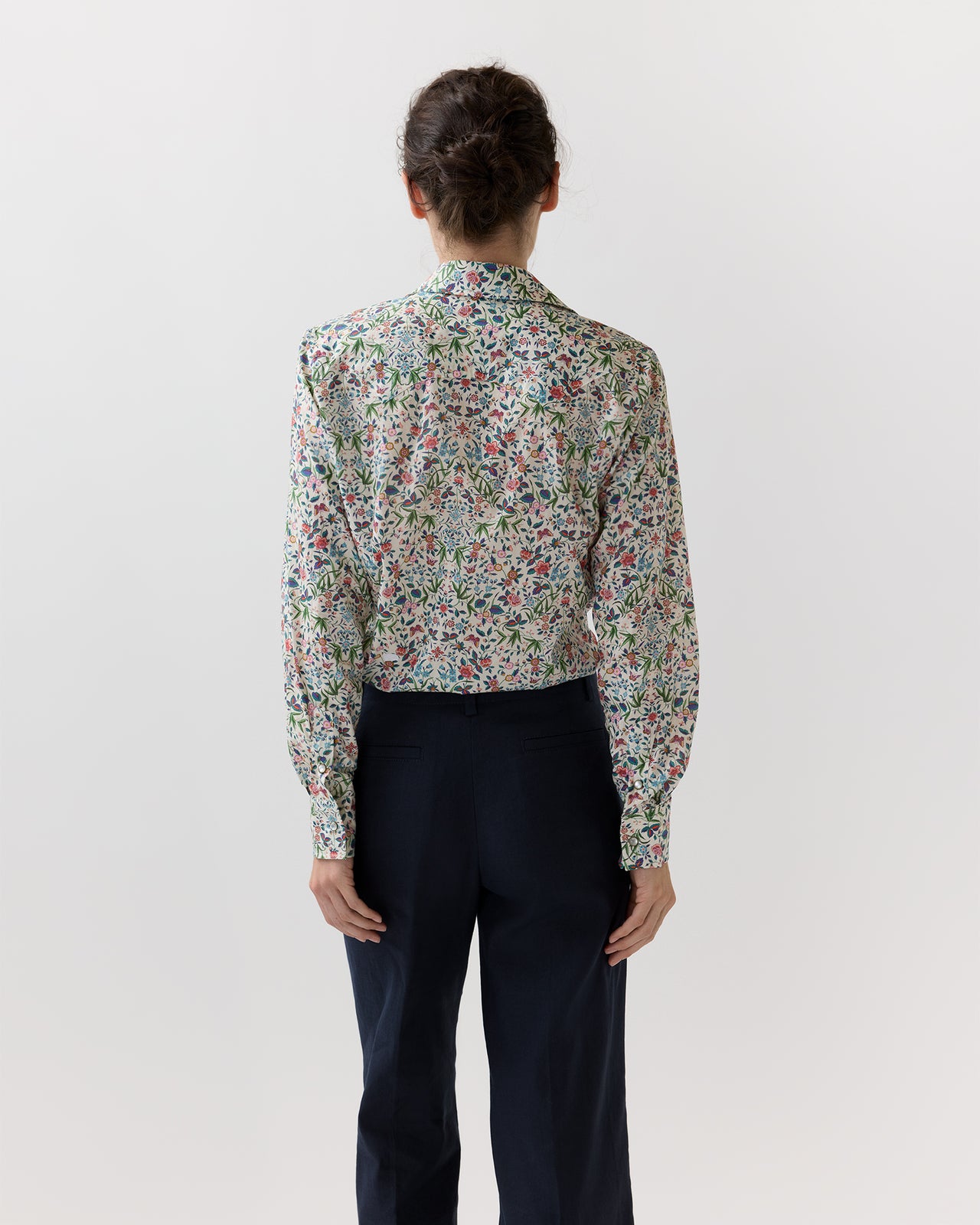 Western Shirt in Alabaster/Multi Tapestry Liberty Fabric
