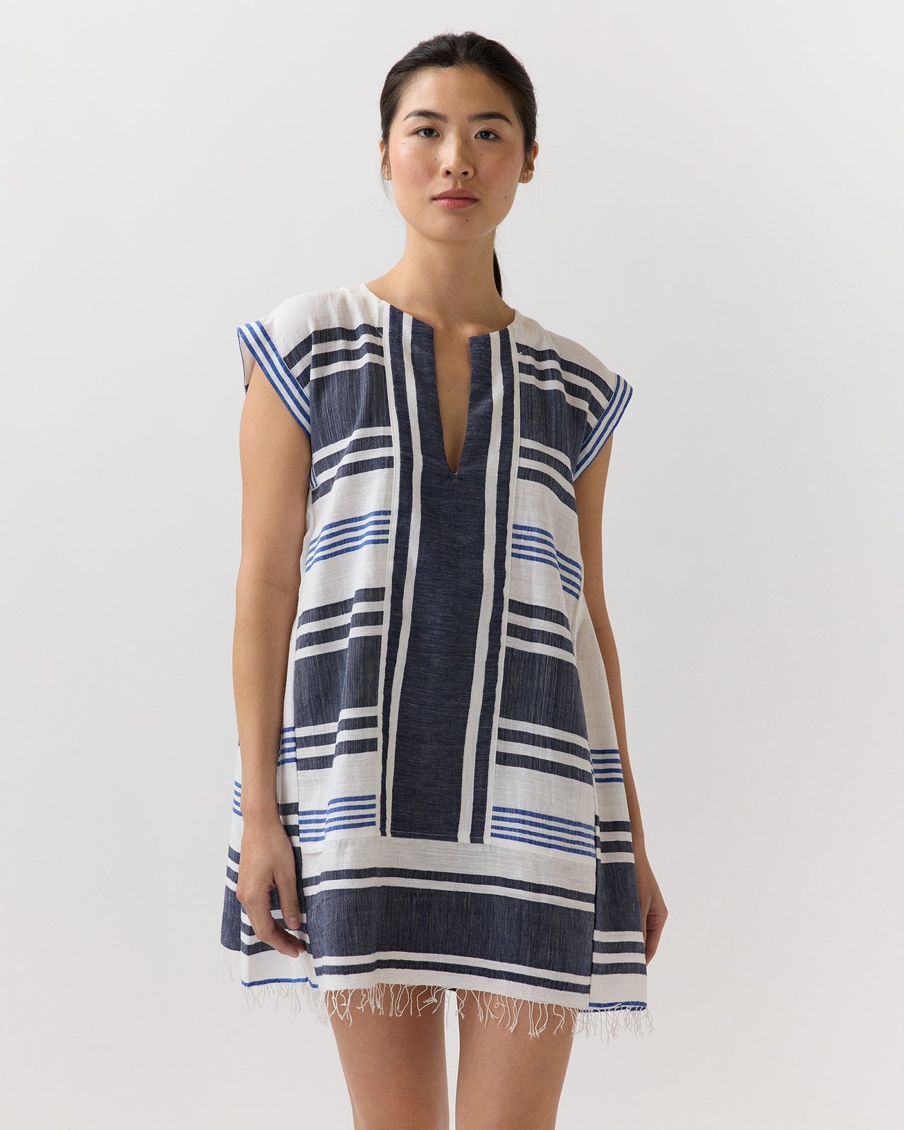 Elina Caftan in Marina Blue