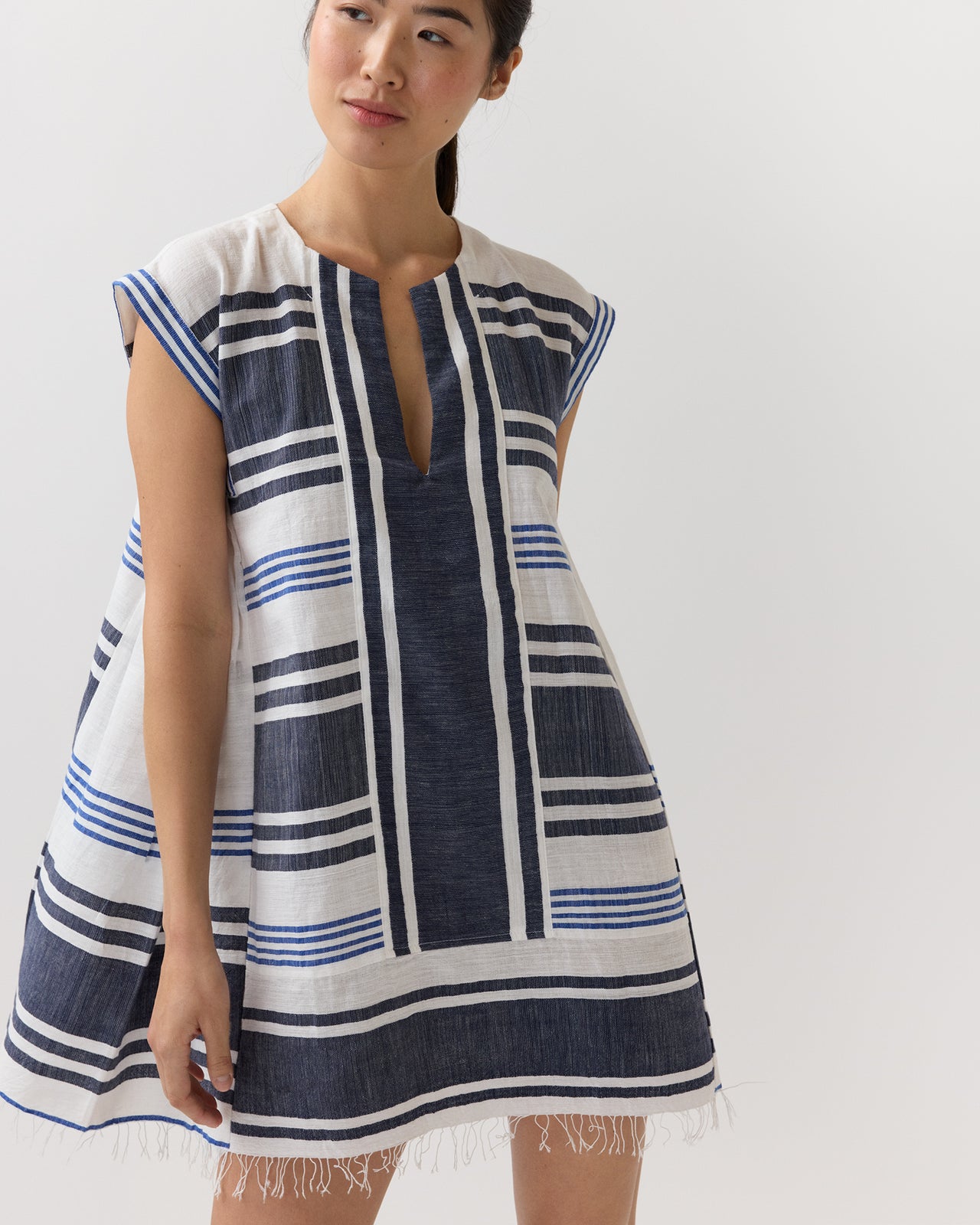 Elina Caftan in Marina Blue