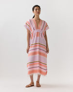 Load image into Gallery viewer, Gasira V-Neck Caftan in Kiremiti Pink
