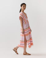 Load image into Gallery viewer, Gasira V-Neck Caftan in Kiremiti Pink
