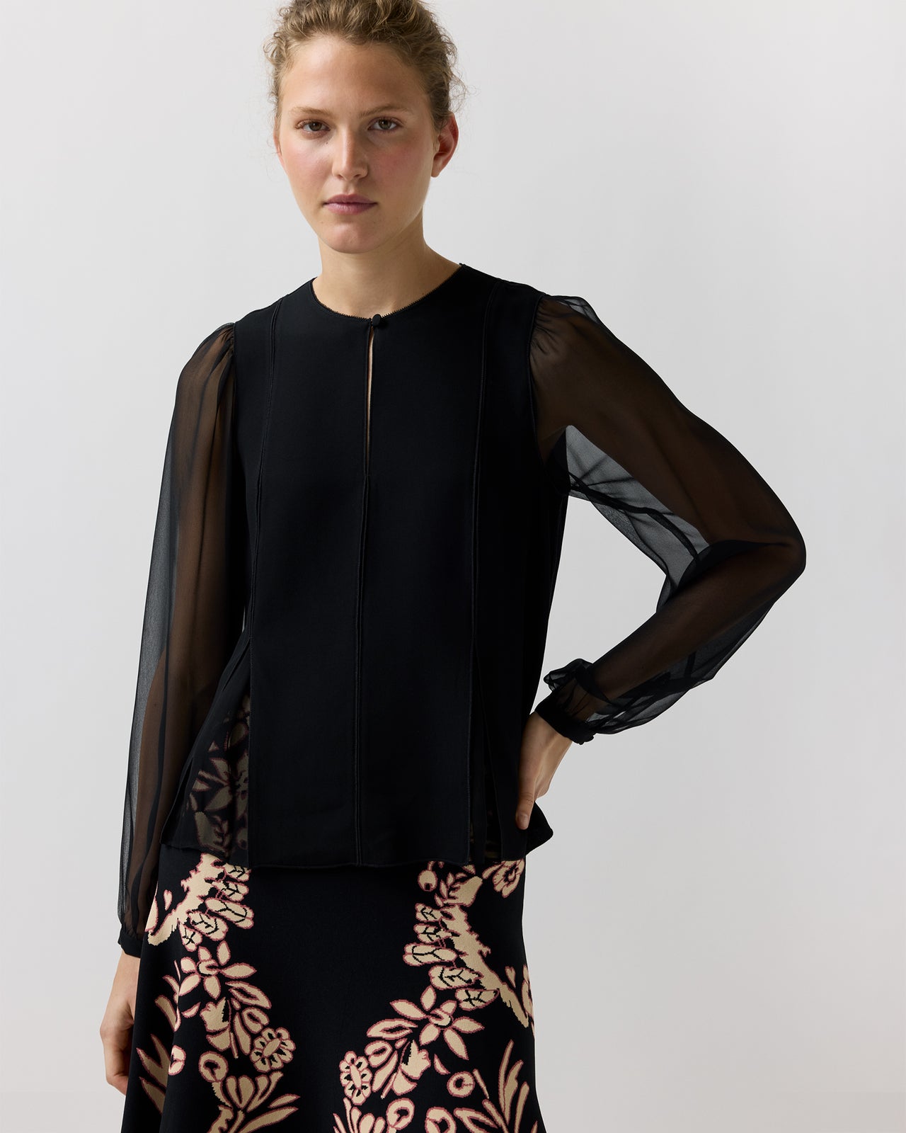 Lucette Blouse in Noir