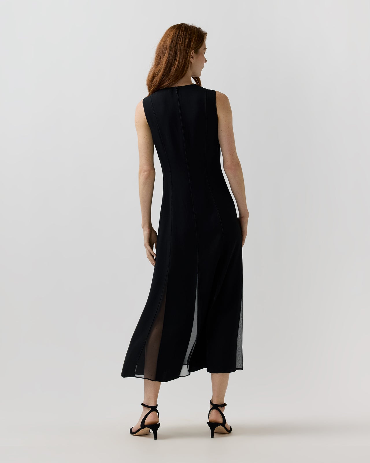 Laure Midi Dress in Noir