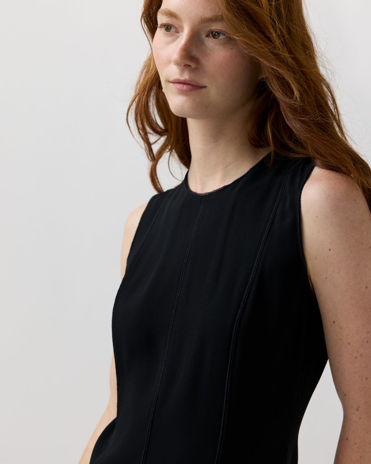 Laure Midi Dress in Noir