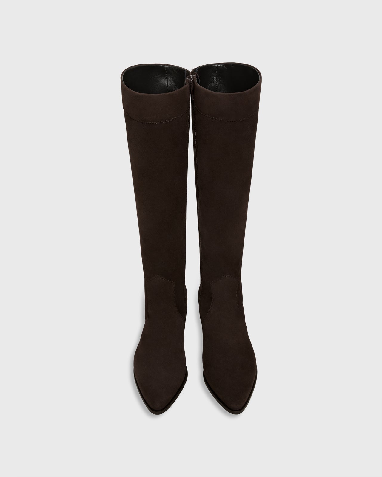 Eliza Western Boot in Chocolate Suede