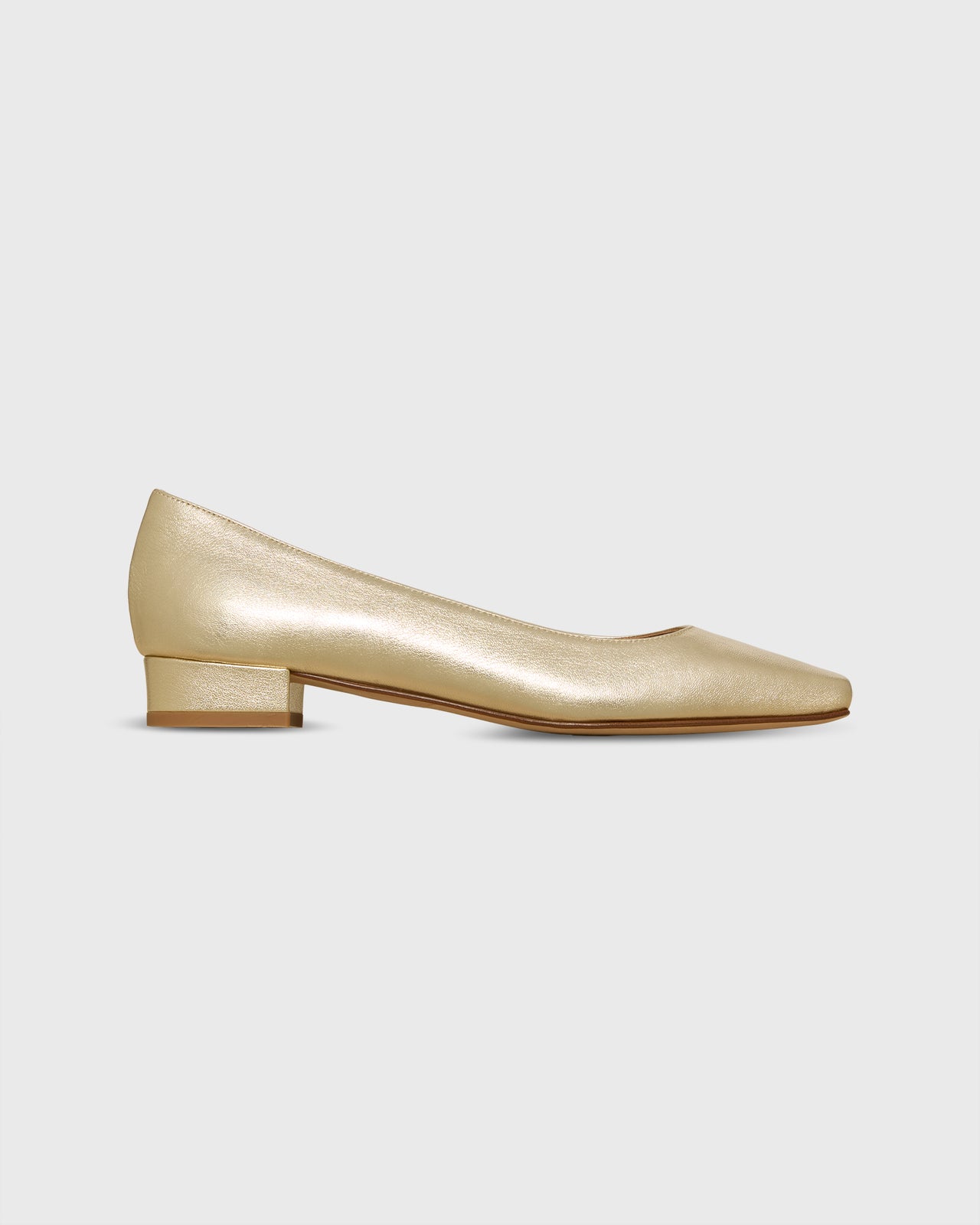 Cecelia Flat in Platino Leather