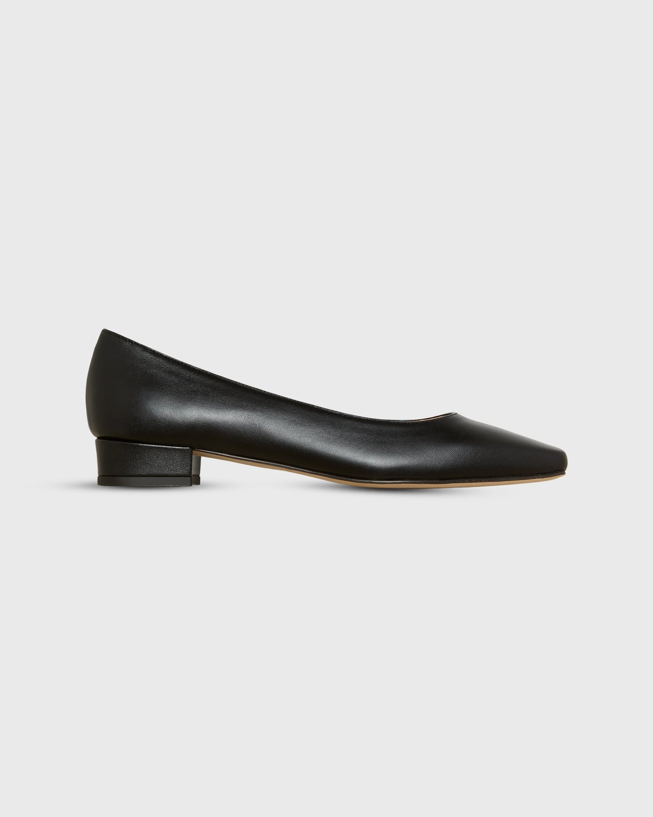 Cecelia Flat in Black Leather