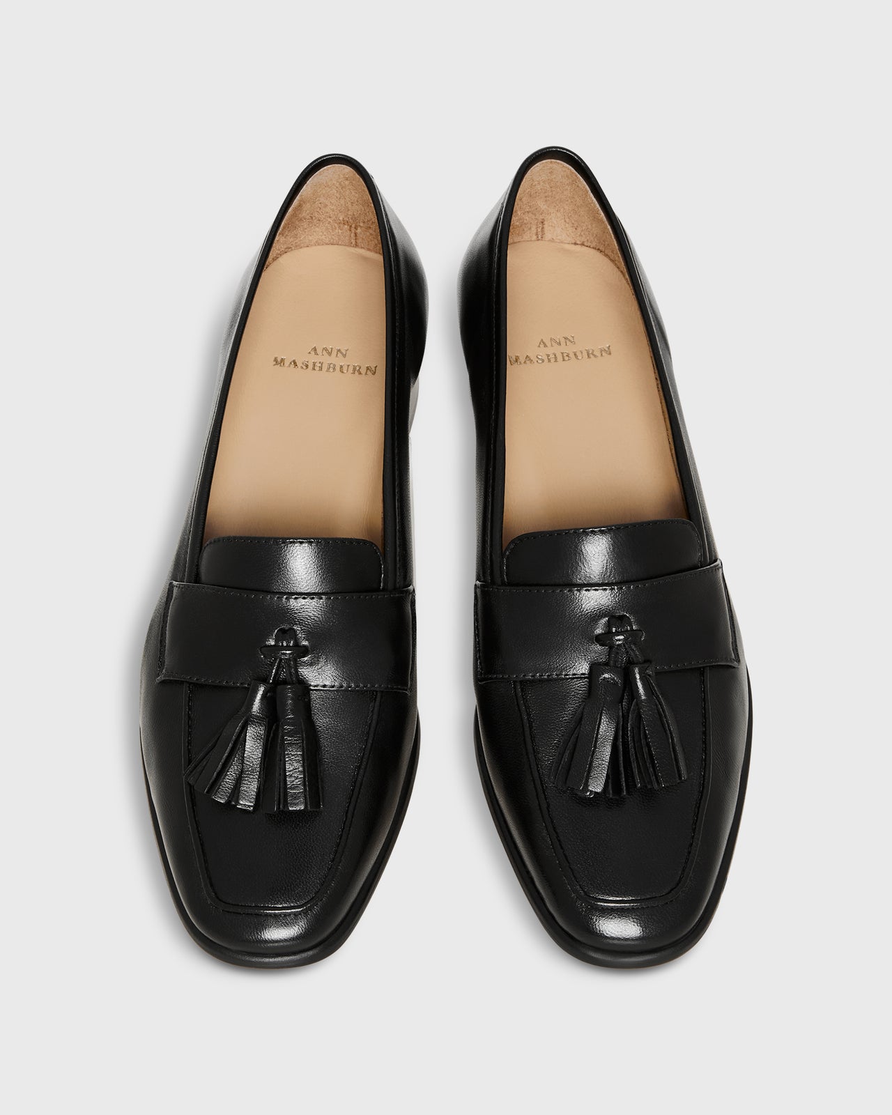 Sophie Tassel Loafer in Black Leather