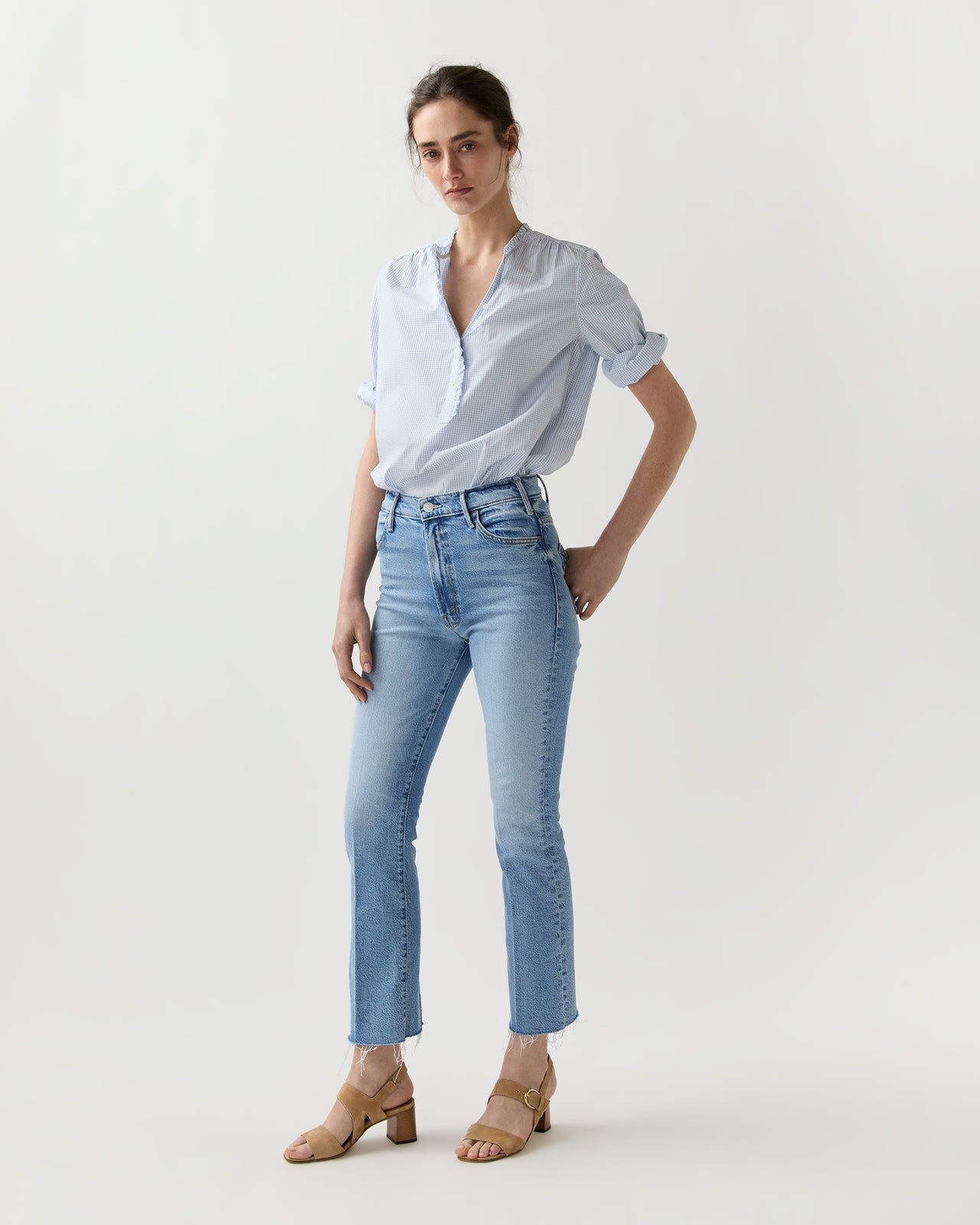 The Hustler Ankle Fray Jean in Sow Surreal