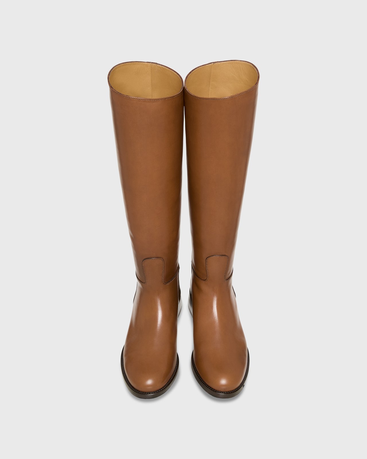 Pull-On Riding Boot in Tobacco Leather