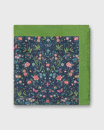 Load image into Gallery viewer, Large Hand-Rolled Scarf in Blue/Multi Tapestry Liberty Fabric Silk Twill
