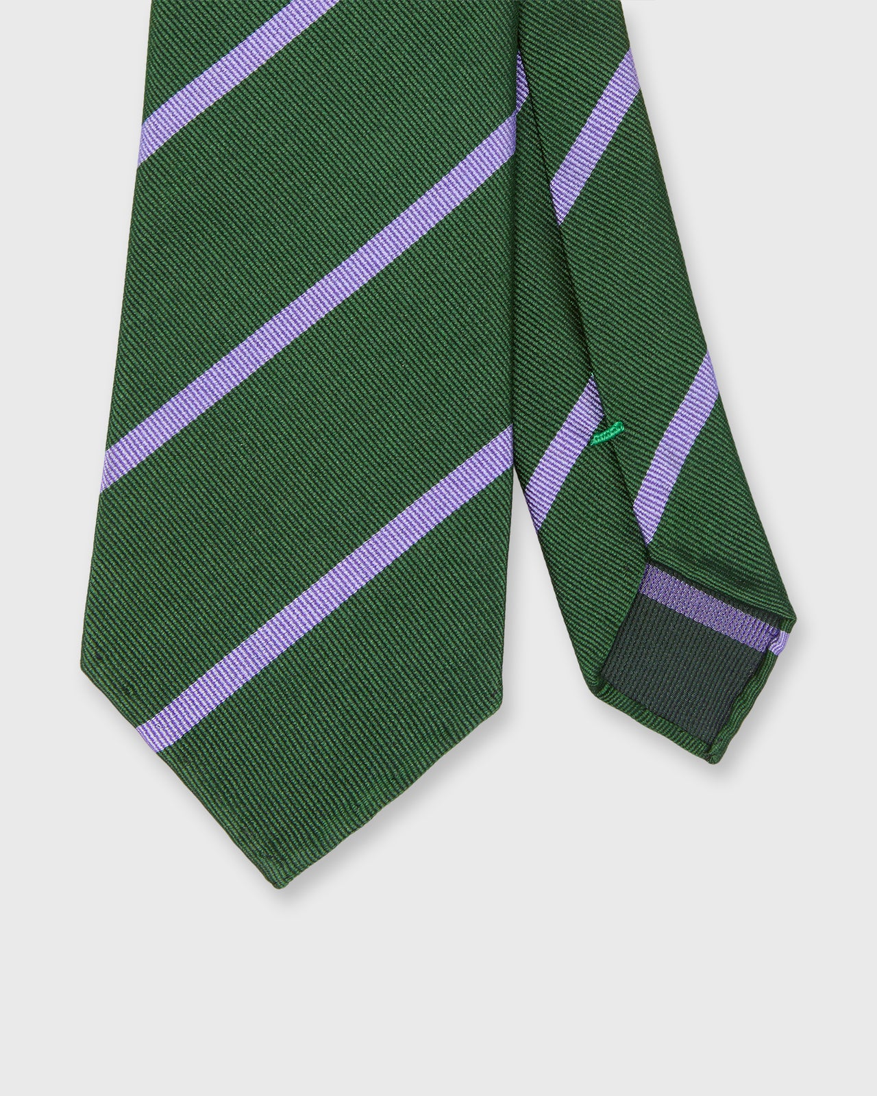 Silk Woven Tie in Green/Peri Bar Stripe