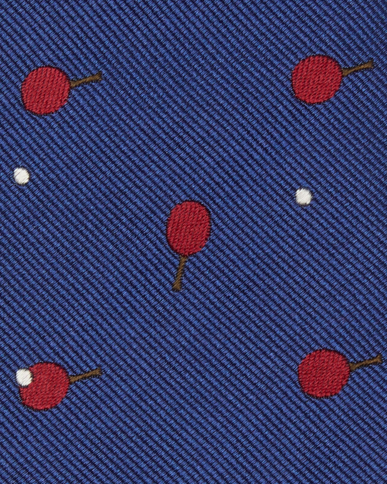 Silk Club Tie in Blue/Red Ping Pong