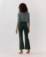 Load image into Gallery viewer, Kendall Flare 5-Pocket Jean in Spruce Stretch Velveteen
